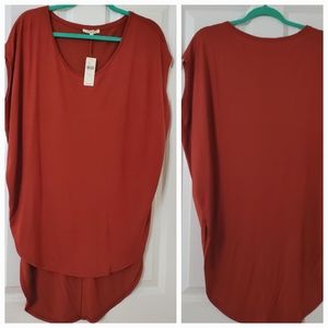 NWT Anthropologie Pure + Good Short Sleeve Modal Blend Shirt Size XS